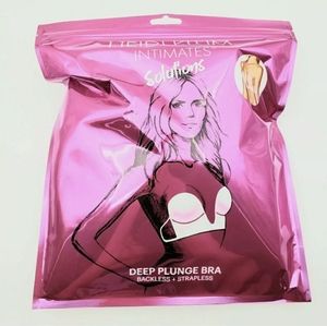 Heidi Klum Intimates Solutions Deep Plunge Bra Backless + Strapless Bra Sz C/D